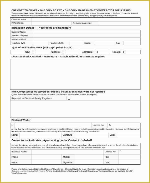 Electrical Contractor Invoice Template Free Of Sample Contractor Invoice 6 Documents In Pdf