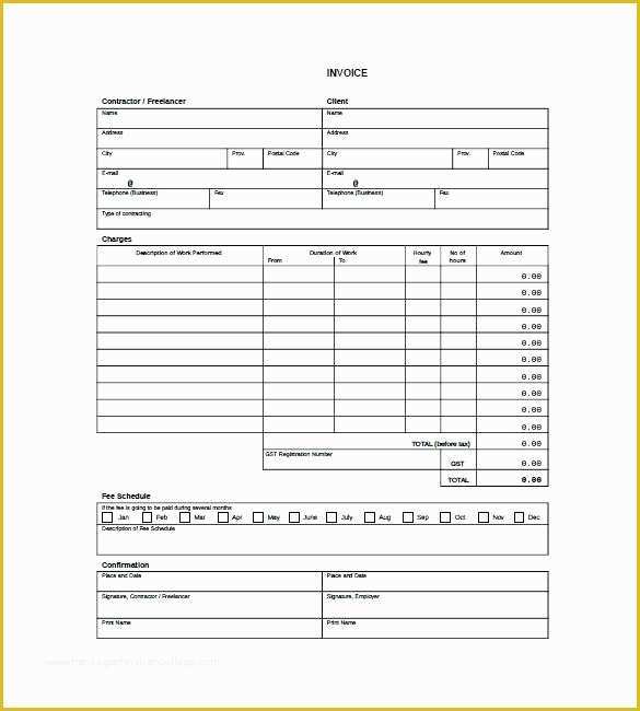 Electrical Contractor Invoice Template Free Of Sample Contractor Invoice Contractor Invoice Template 8