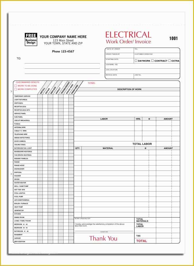 Electrician Invoice Template Free Of Electrical Invoice Template