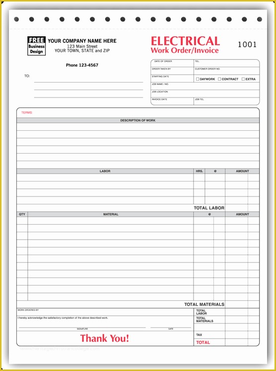 Electrician Invoice Template Free Of Electrical Invoice Template Pdf