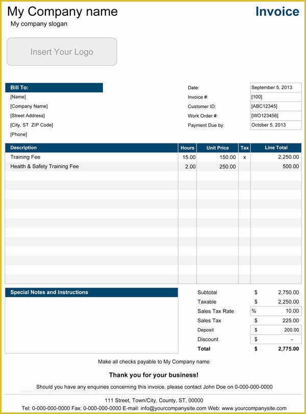 Electrician Invoice Template Free Of Electrical Invoice Template Pdf