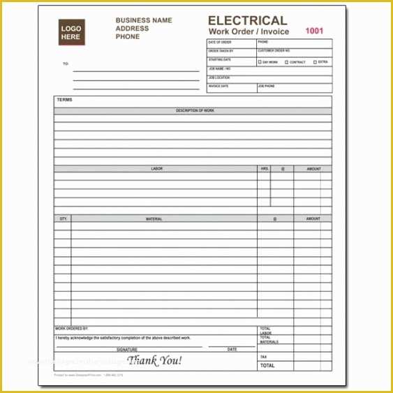 Electrician Invoice Template Free Of Electrical Invoice Templates 5 Free Word Pdf format