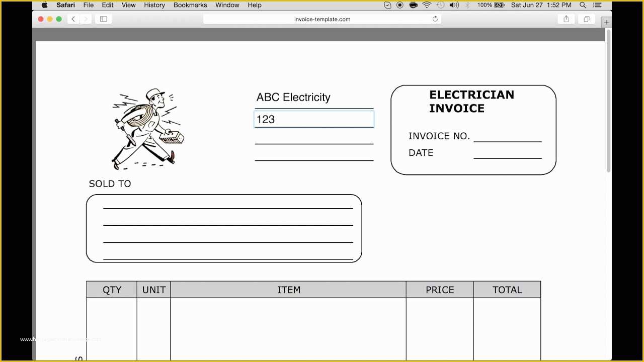 Electrician Invoice Template Free Of How To Make Electrician Invoice Electrician Invoice Template Free Of How To Make Electrician Invoice