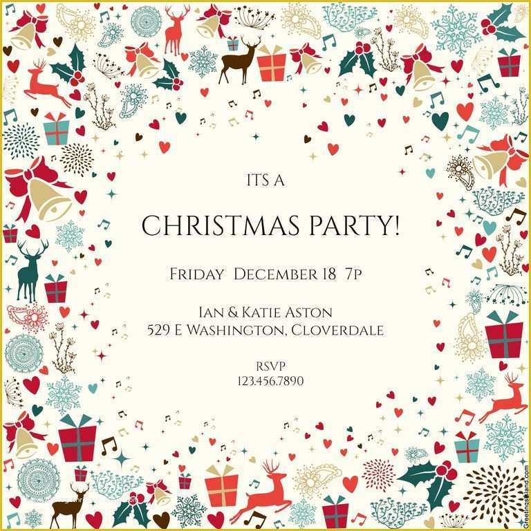 Electronic Holiday Invitation Templates Free Of 15 Free Christmas Party Invitations that You Can Print