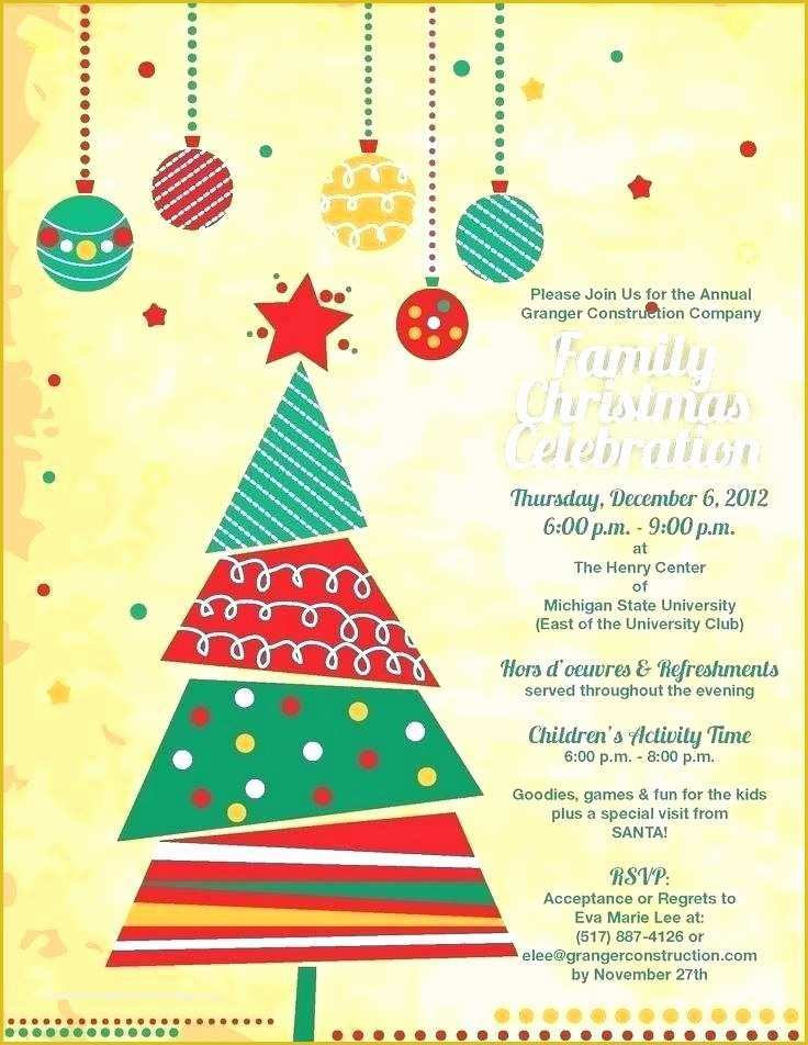 Electronic Holiday Invitation Templates Free Of Electronic Christmas Invitation Templates