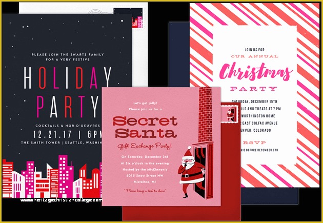 Electronic Holiday Invitation Templates Free Of Email Line Holiday Party Invitations that Wow