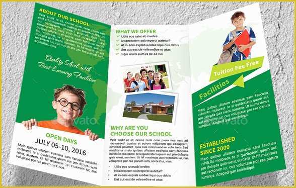 Elementary School Brochure Template Free Of 10 Awesome School Brochure Templates & Designs