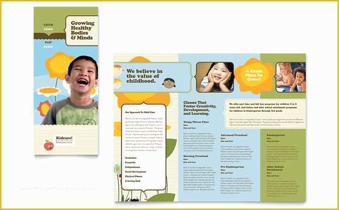Elementary School Brochure Template Free Of Child Development School Tri Fold Brochure Template Design