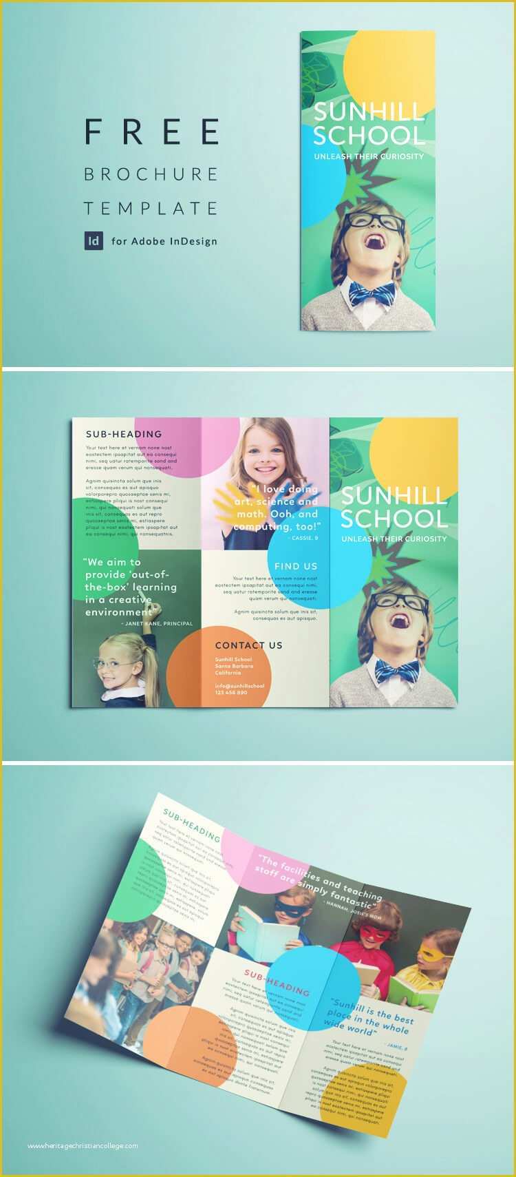 Elementary School Brochure Template Free Of Colorful School Brochure Tri Fold Template