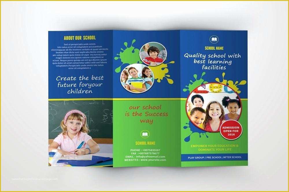 Elementary School Brochure Template Free Of Educational Brochure Templates Education Bi Fold Brochure
