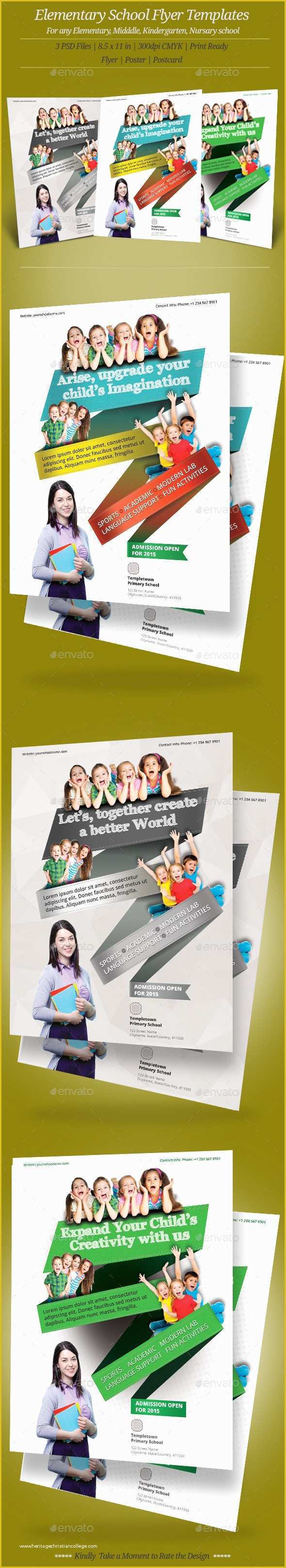 Elementary School Brochure Template Free Of Elementary Dance School Flyer Templates Dondrup