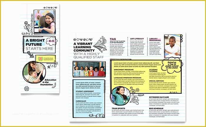 Elementary School Brochure Template Free Of Elementary School Brochure Template Design