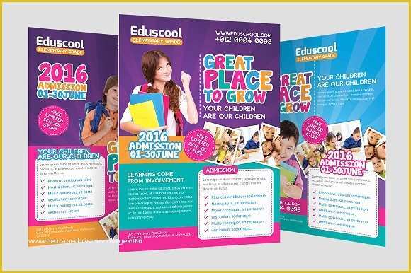 Elementary School Brochure Template Free Of Elementary School Promotion Flyer Flyer Templates