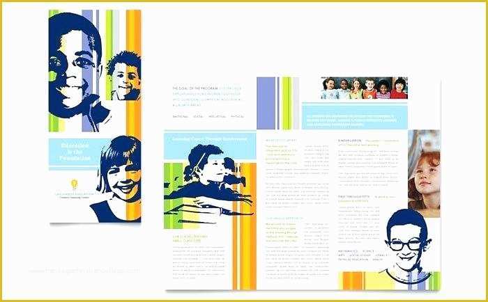 Elementary School Brochure Template Free Of Fold School Brochure Template Samples Pamphlets after