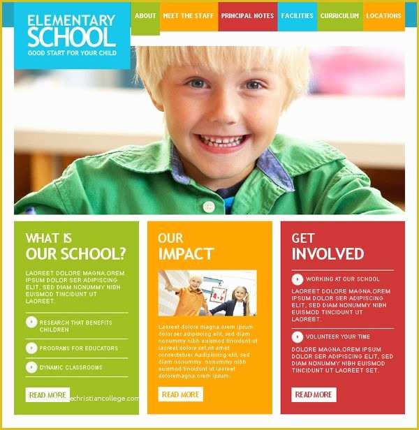Elementary School Brochure Template Free Of Joomla Template – Elementary School