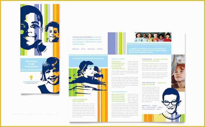 Elementary School Brochure Template Free Of Learning Center & Elementary School Brochure Template Design