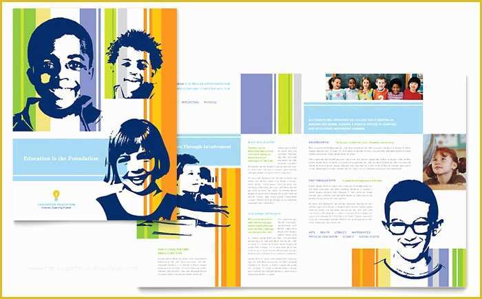 Elementary School Brochure Template Free Of Learning Center &amp; Elementary School Brochure Template Design