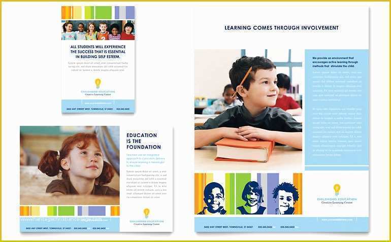 Elementary School Brochure Template Free Of Learning Center &amp; Elementary School Flyer &amp; Ad Template