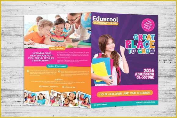 Elementary School Brochure Template Free Of –