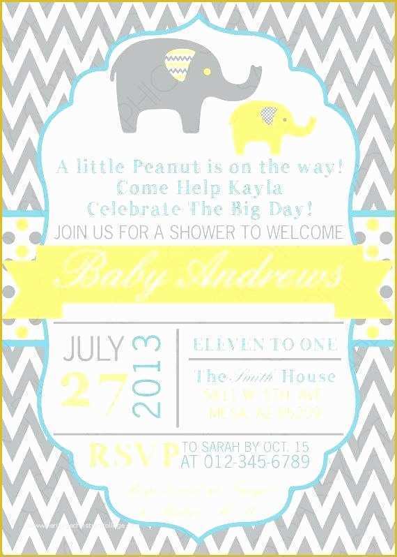 Elephant Baby Shower Invitations Free Template Of Baby Elephant Shower Invitations S Line Invitation