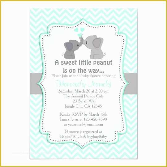 Elephant Baby Shower Invitations Free Template Of Boy Blue Elephant Baby Shower Invitations Chev 330
