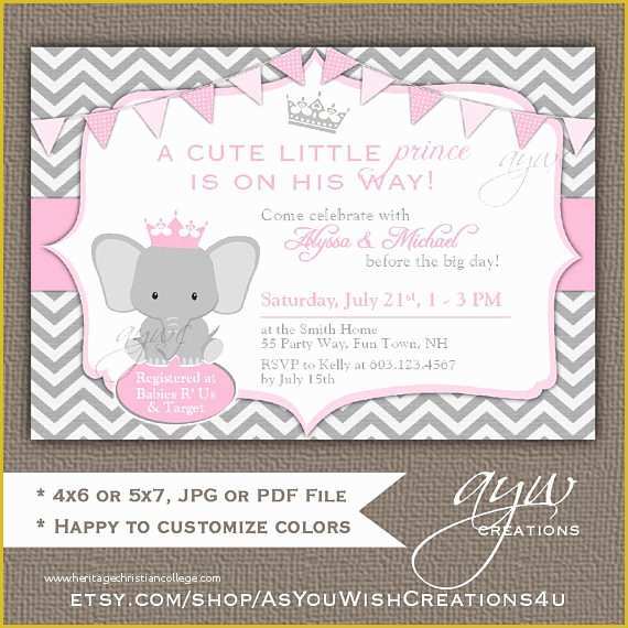 Elephant Baby Shower Invitations Free Template Of Elephant Baby Shower Invitation Girl Elephant Baby Shower
