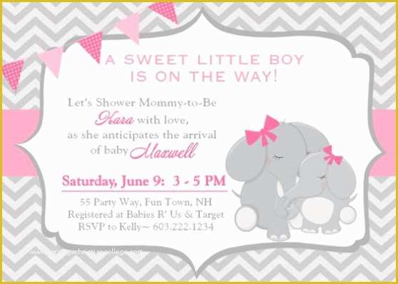 Elephant Baby Shower Invitations Free Template Of Elephant Baby Shower Invitation Templates Yourweek