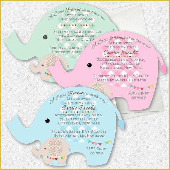 Elephant Baby Shower Invitations Free Template Of Elephant Baby Shower Invitations Baby Shower by