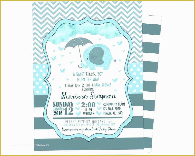 Elephant Baby Shower Invitations Free Template Of Elephant Baby Shower Invitations Boy Elephant Y Shower