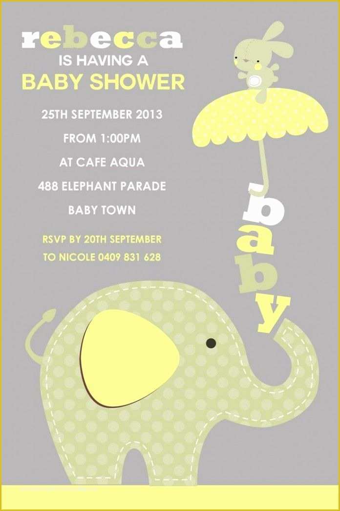 Elephant Baby Shower Invitations Free Template Of Pix for Boy Elephant Baby Shower Clip Art