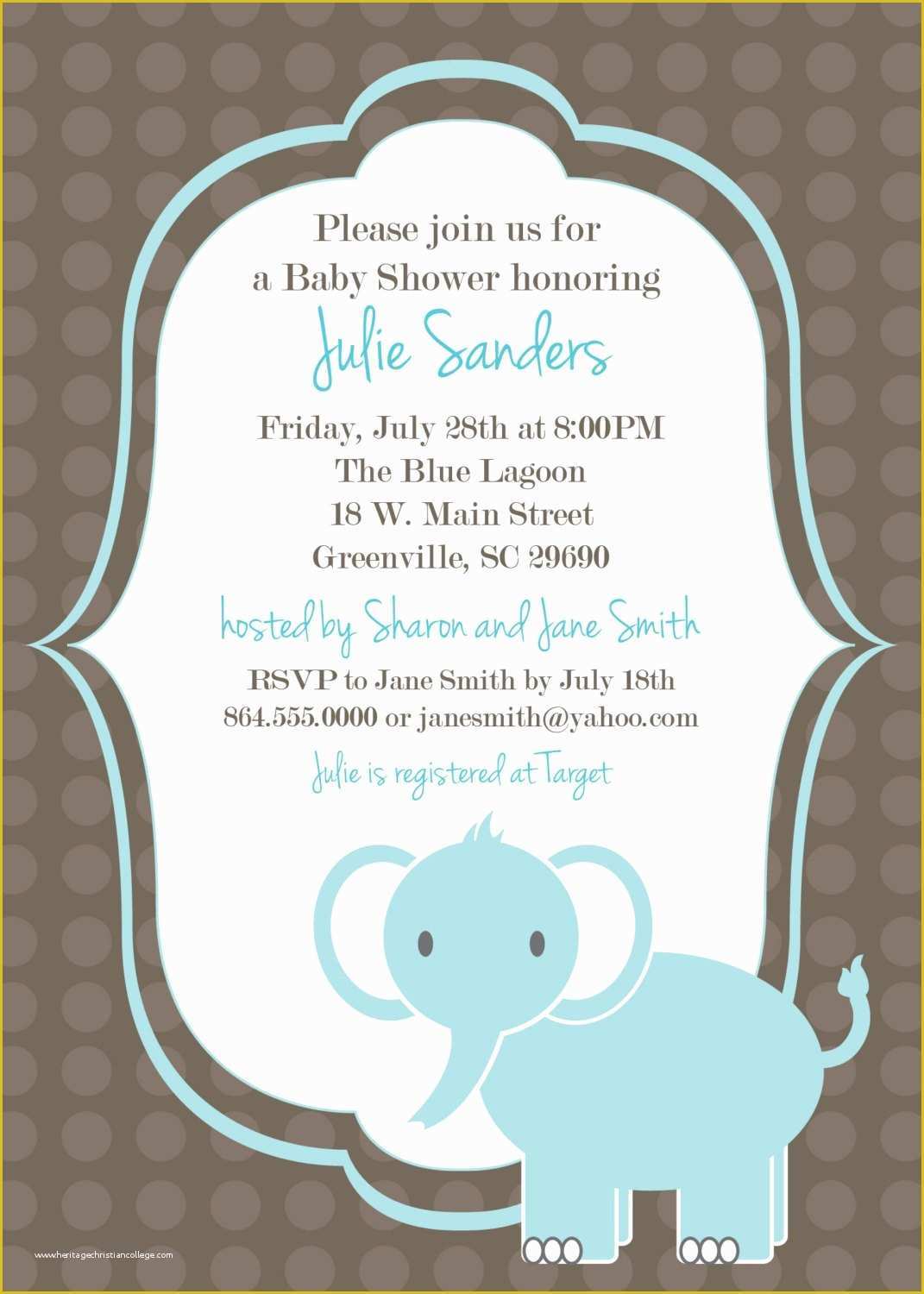 Elephant Baby Shower Invitations Free Template Of Printable Baby Shower Invitation Elephant Boy by Ohcreative E