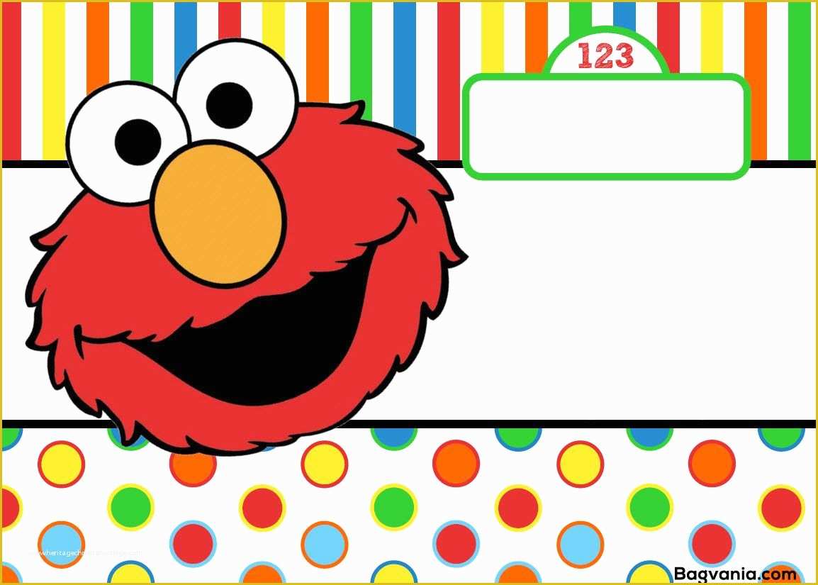 Elmo Birthday Invitations Template Free Of Awesome Free Printable Elmo Birthday Invitations