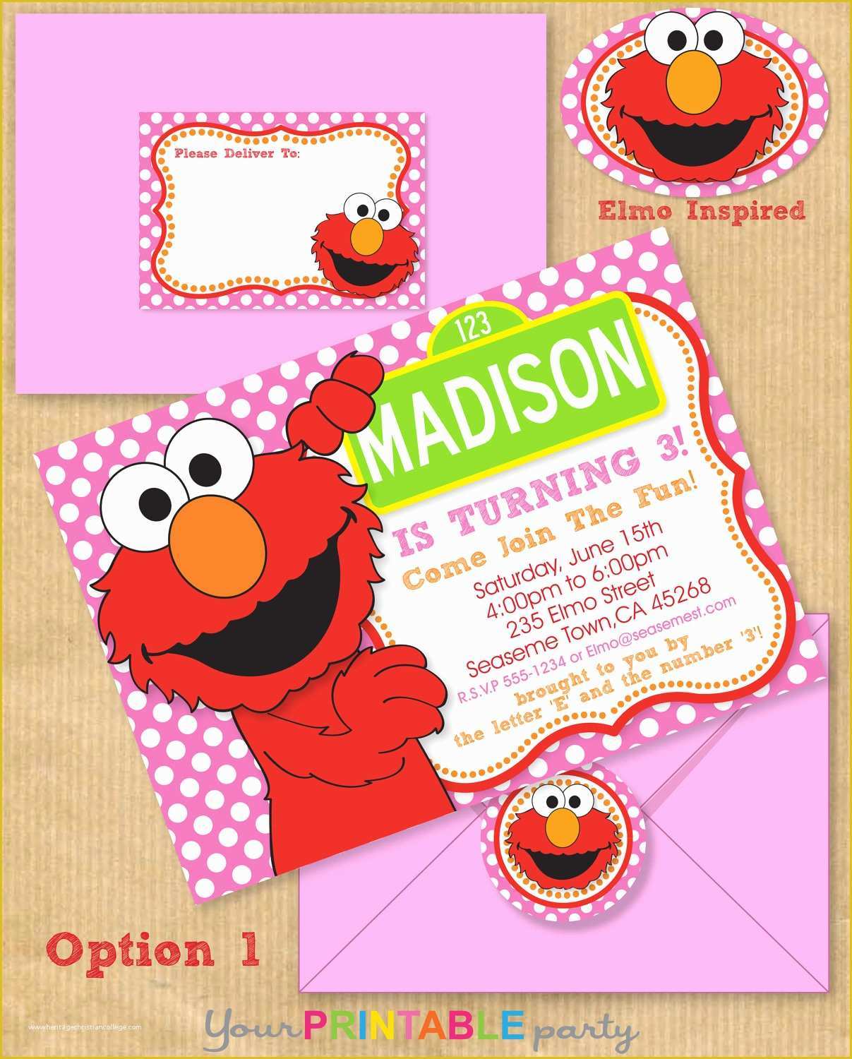 Elmo Birthday Invitations Template Free Of Best S Of Elmo Envelope Template Elmo Eyes and Nose