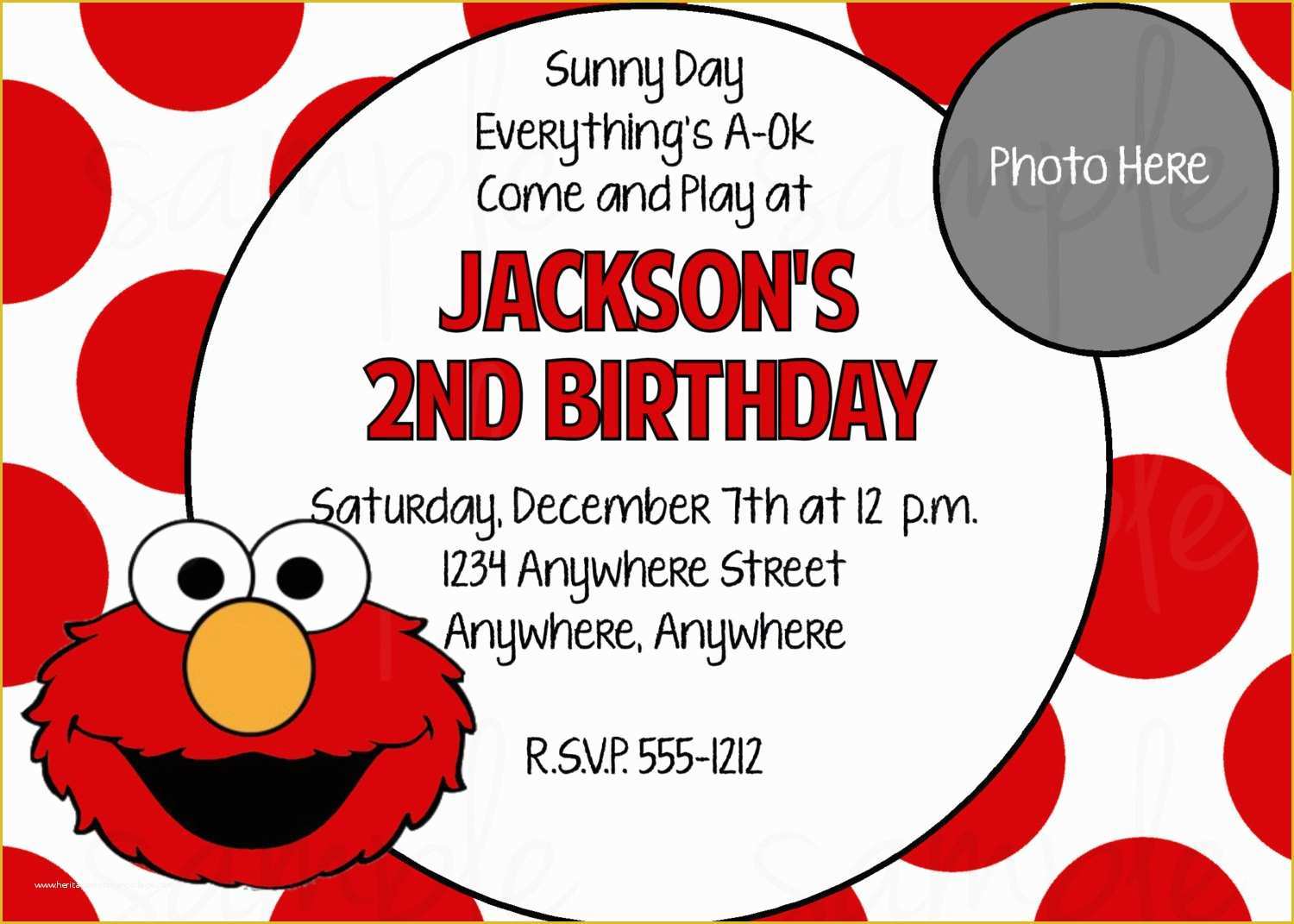 Elmo Birthday Invitations Template Free Of Elmo Birthday Party Invitations Free Printable