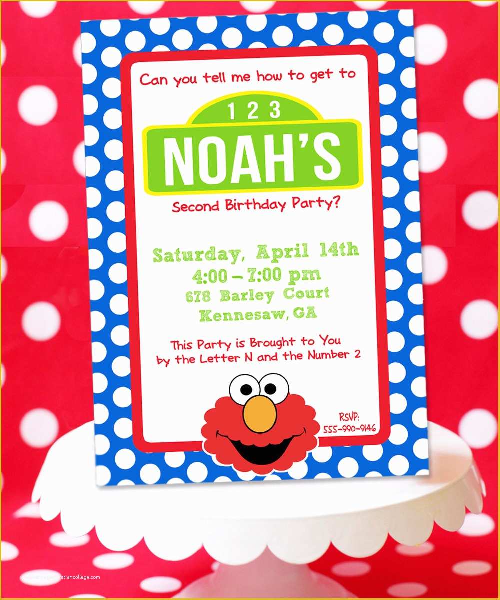 Elmo Birthday Invitations Template Free Of Elmo Invitation Template Invitation Template
