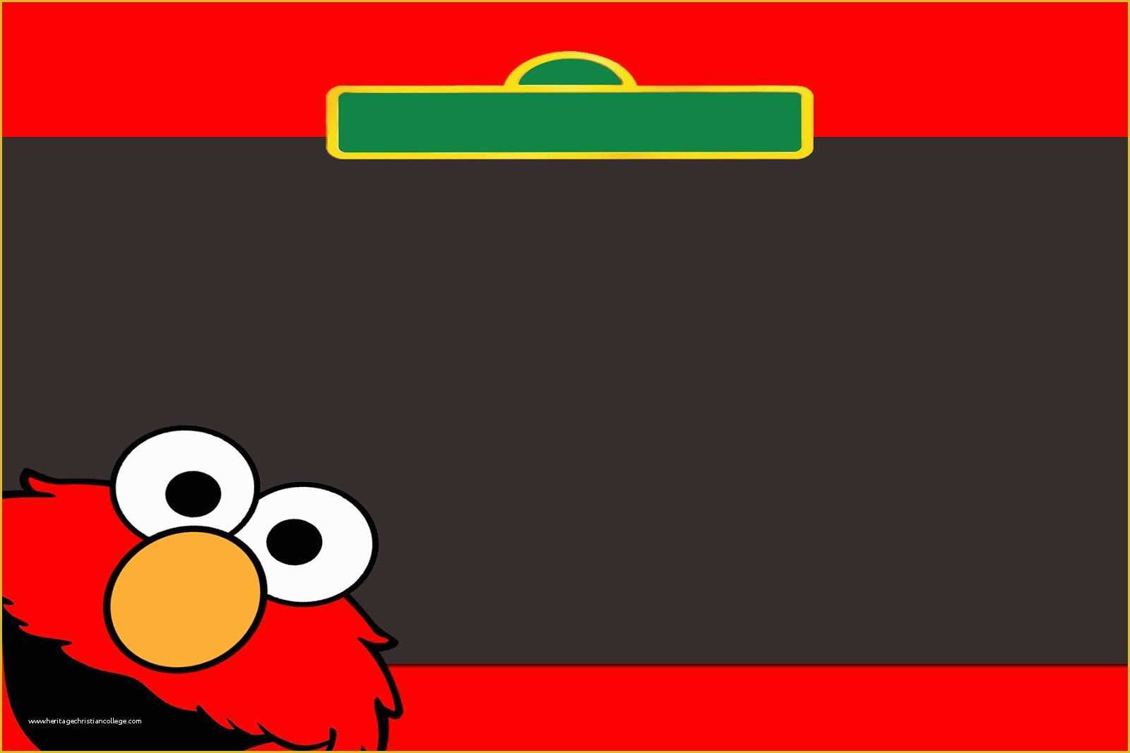 Elmo Birthday Invitations Template Free Of Elmo Invitation Templates