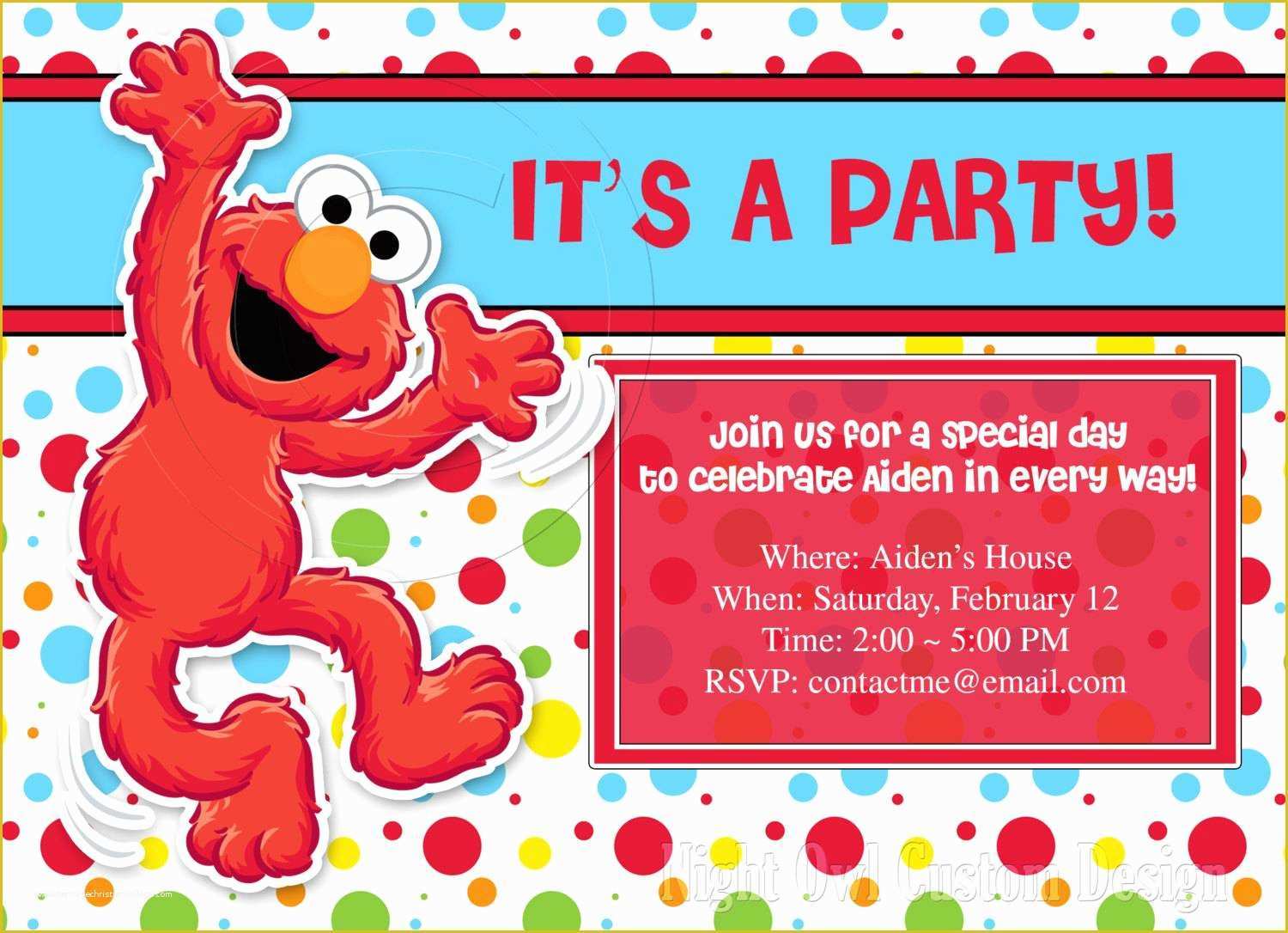 Elmo Birthday Invitations Template Free Of Elmo Party Invitations