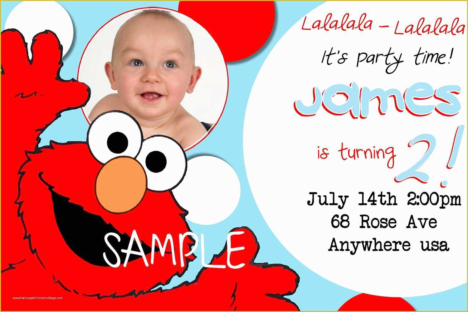 Elmo Birthday Invitations Template Free Of Free Printable Elmo Birthday Invitations with