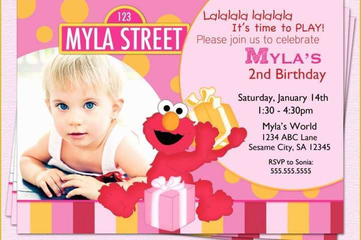 Elmo Birthday Invitations Template Free Of Free Printable Elmo Birthday Invitations with