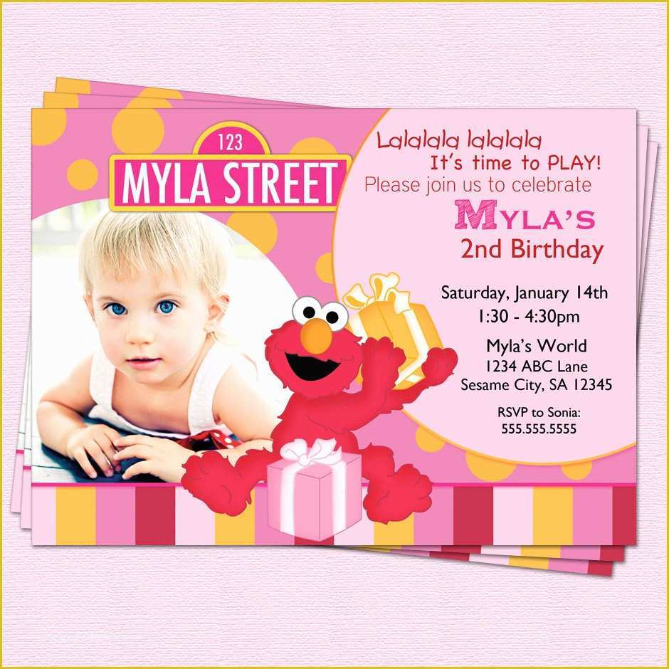 56 Elmo Birthday Invitations Template Free