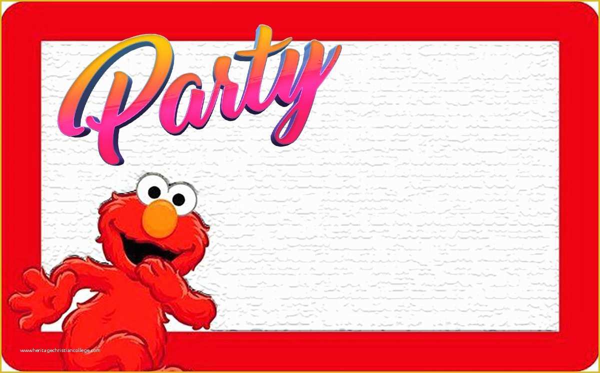 Elmo Birthday Invitations Template Free Of Free Printable Elmo Invitation Templates