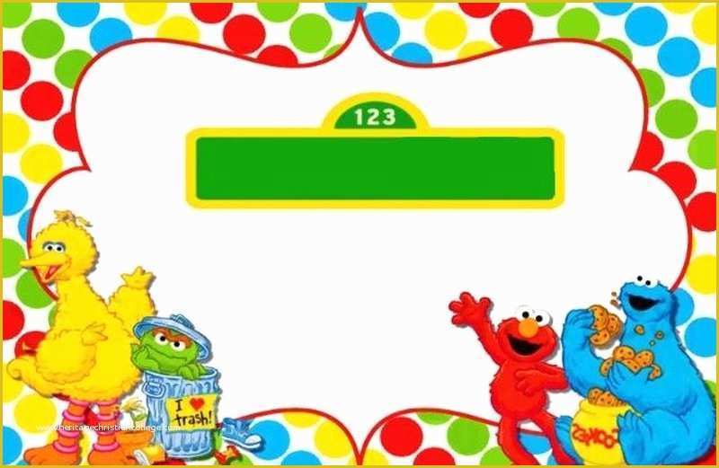 Elmo Birthday Invitations Template Free Of Sesame Street Invitation Template