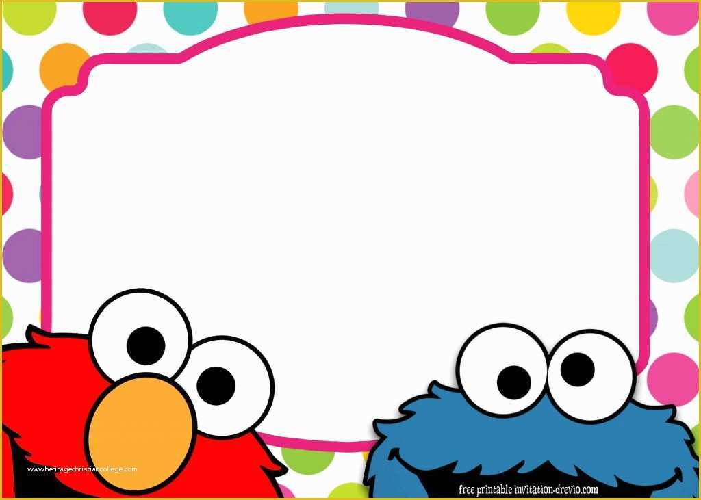 Elmo Birthday Invitations Template Free Of Sesame Street Twin Birthday Invitation Template — Free