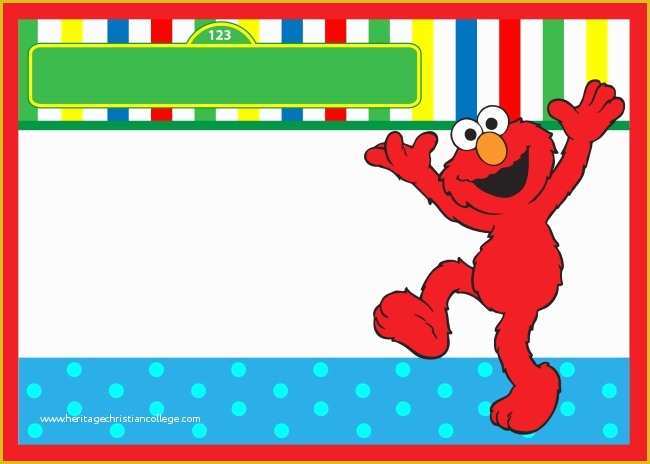 Elmo Birthday Invitations Template Free Of Start Your Party with Sesame Street Birthday Invitations