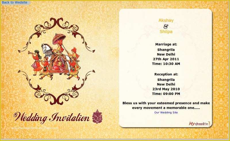 Email Indian Wedding Invitation Templates Free Of E Wedding Invitation Card Yourweek 90de64eca25e