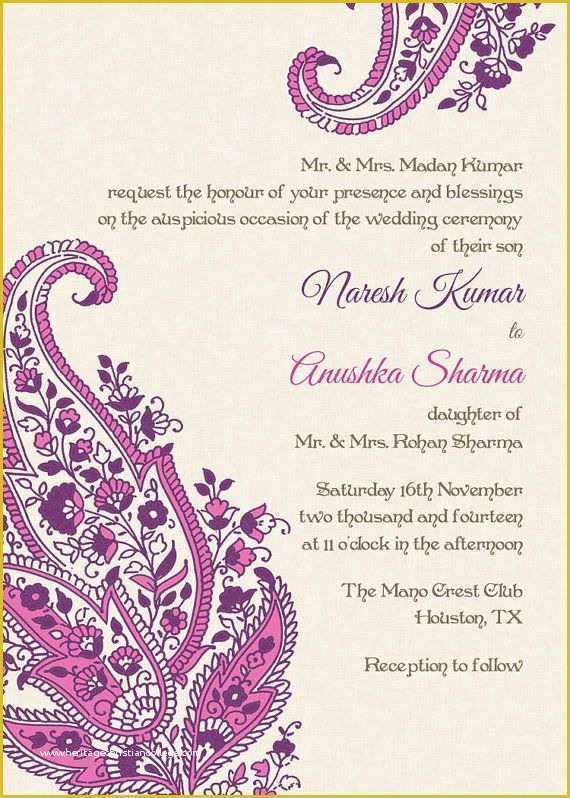 Email Indian Wedding Invitation Templates Free Of Indian Wedding Invitation Wording Template Shaadi Bazaar