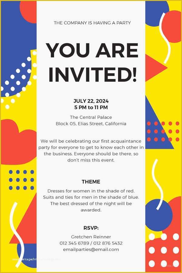 Email Invitation Templates Free Download Of 15 Email Invitation Template Free Sample Example