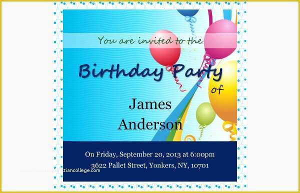 Email Invitation Templates Free Download Of Birthday Invitation Email Template 23 Free Psd Eps