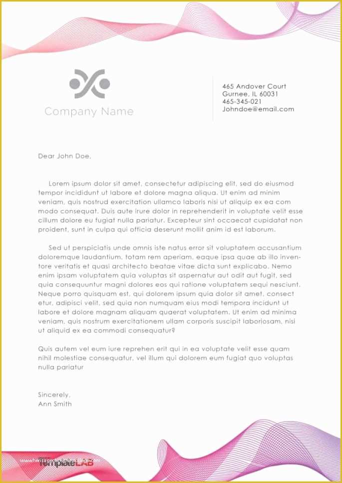 Email Letterhead Templates Free Of 45 Free Letterhead Templates & Examples Pany