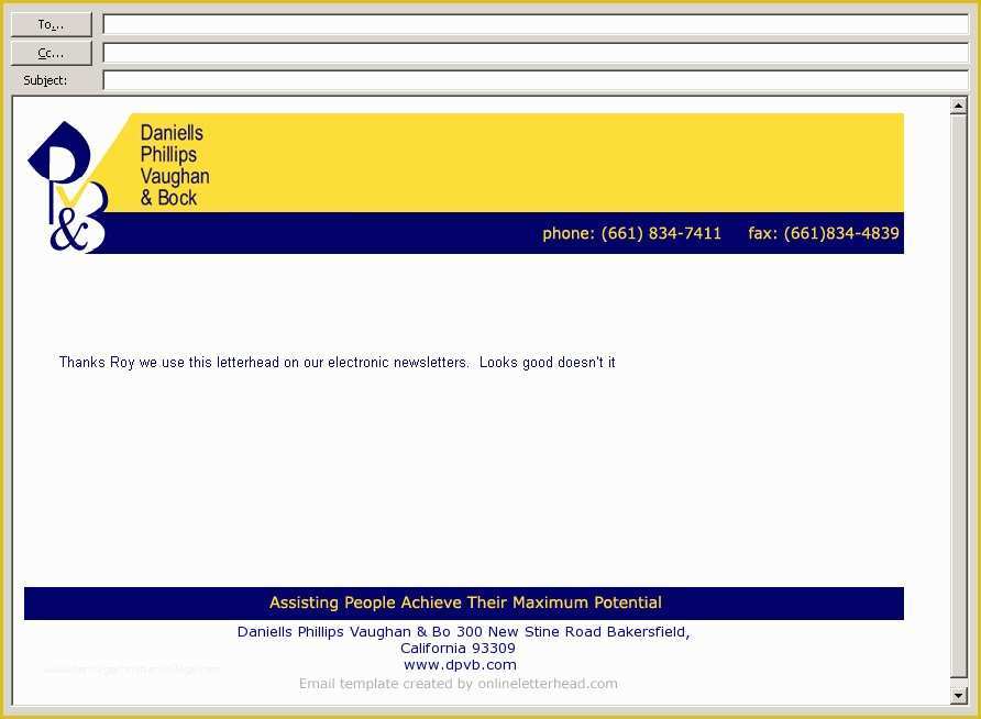 Email Letterhead Templates Free Of Email Letterhead Templates